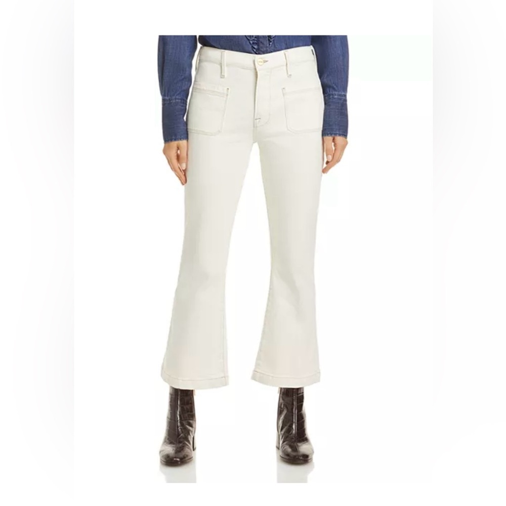 Frame Denim Ecru Flared Jeans